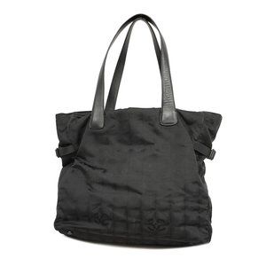 Auth Chanel New Travel Line Tote Bag Women's Nylon Canvas Handbag,Tote Bag Black